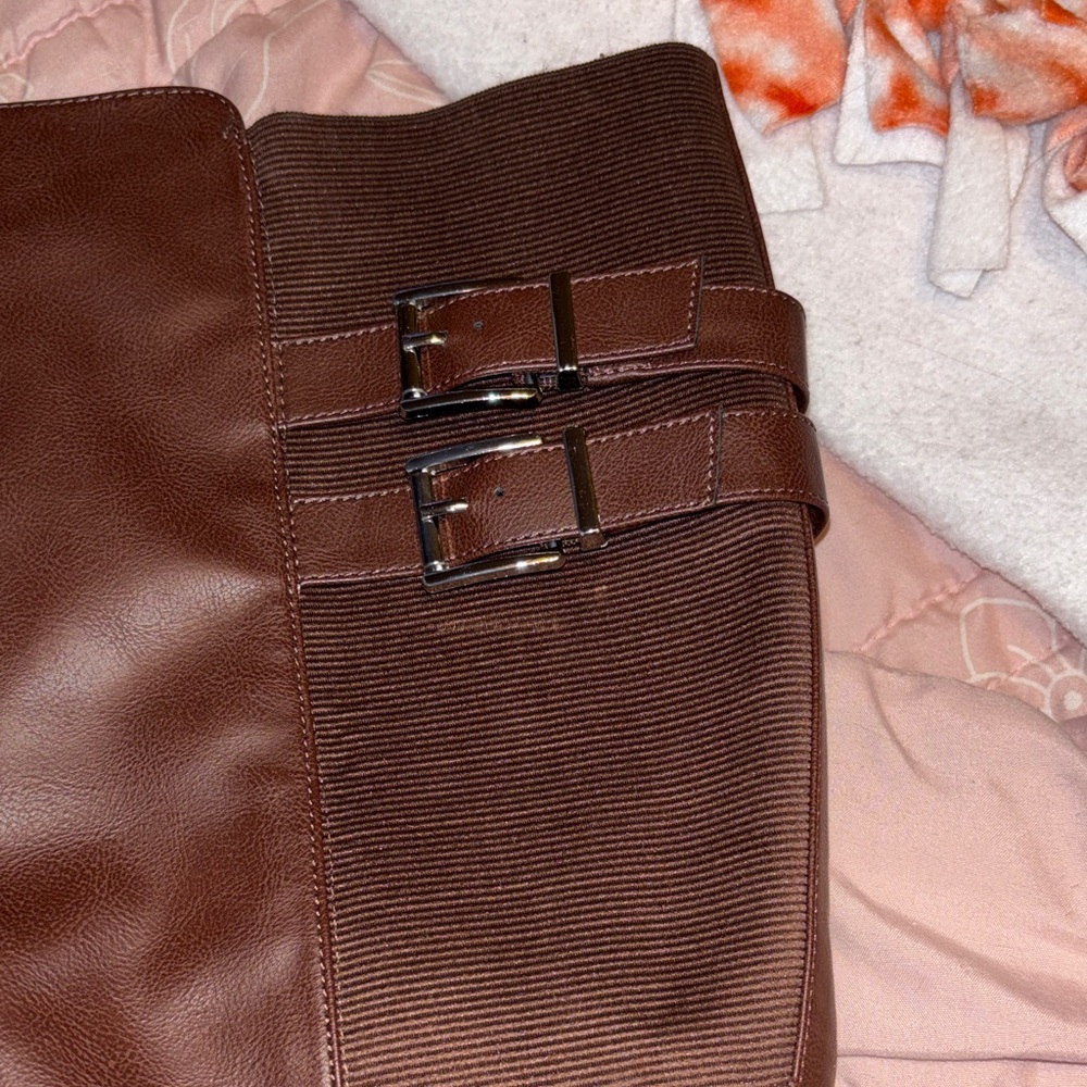 Torrid Knee Boots with Buckle Brown Size 9 Plus Size Women’s Tall NEW - Picture 6 of 14